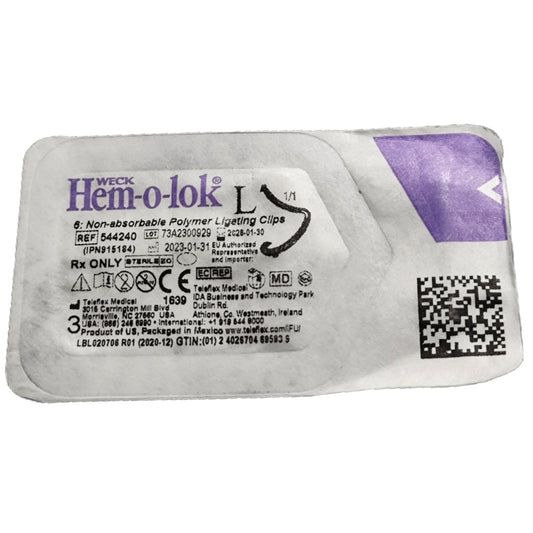 Clip Hemolok Morado Cartucho Con 6 Clips