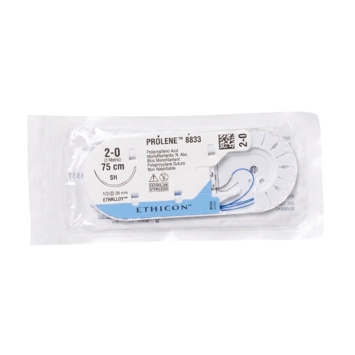 Sutura Prolene 2-0 SH 8833 Propileno (1 pieza)