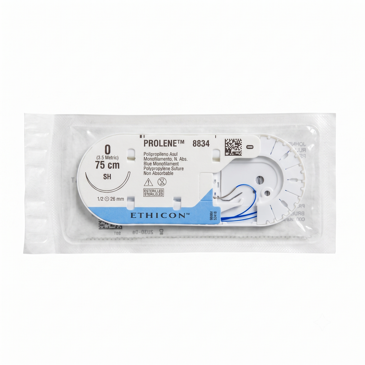 Sutura Prolene 0 SH 8834 Propileno (1 pieza)