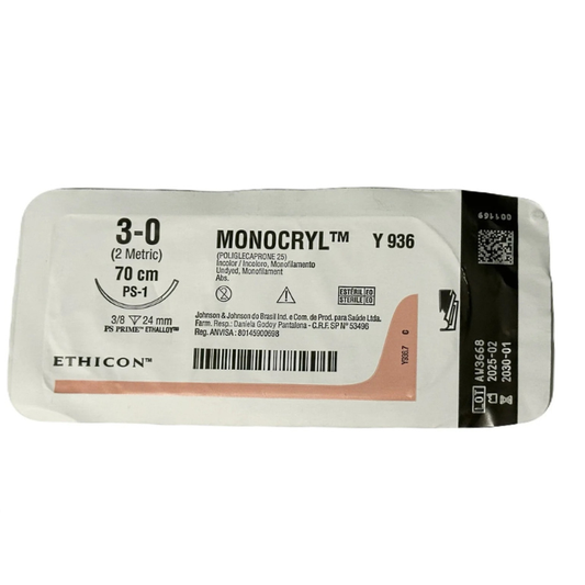 Sutura Monocryl 3-0 PS1 Y936 (1 pieza)